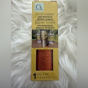 🧡10/$10 Glitter Vinyl Paper - Orange
